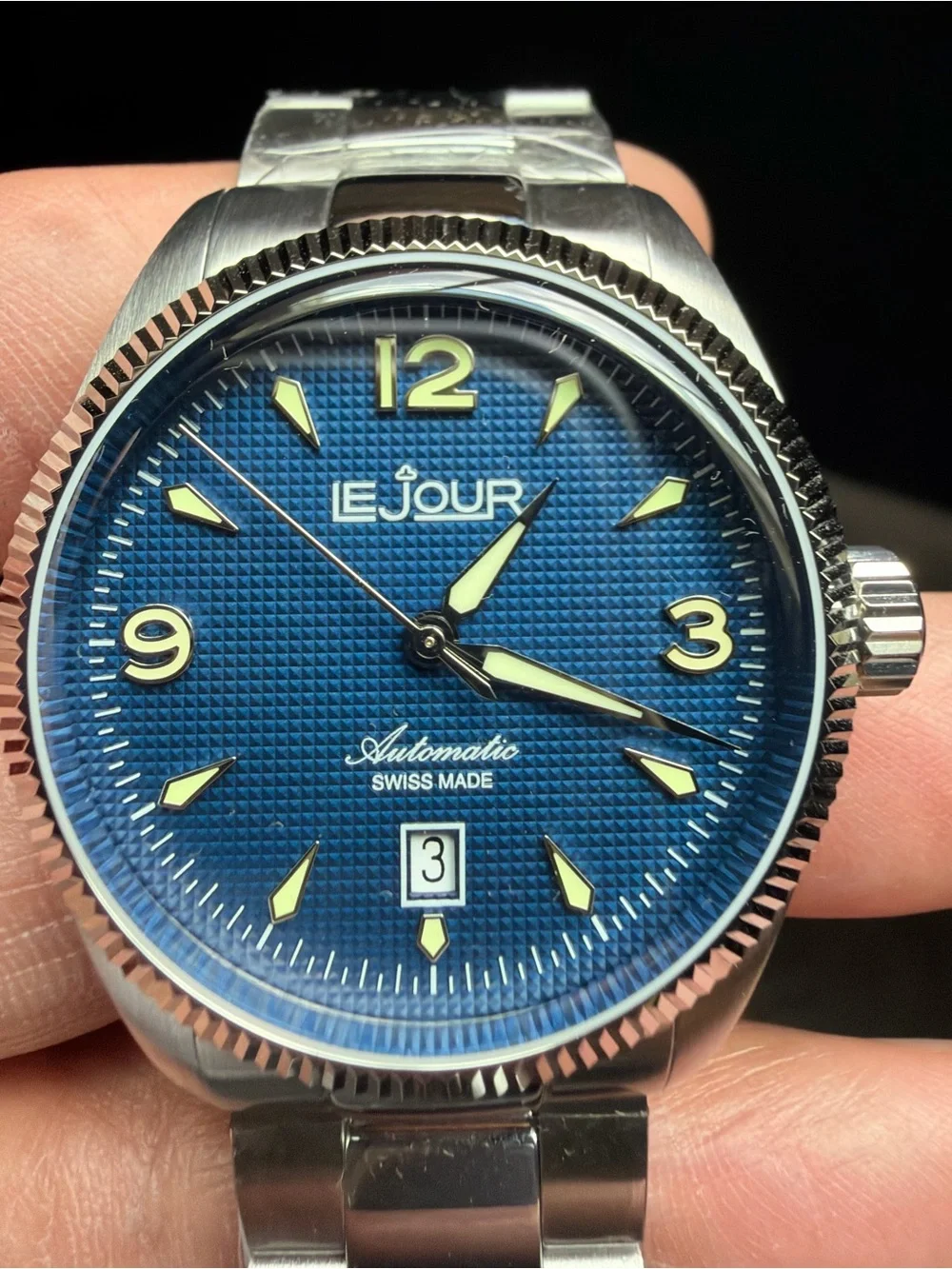 Automatic Men's Watch in Blue Dial